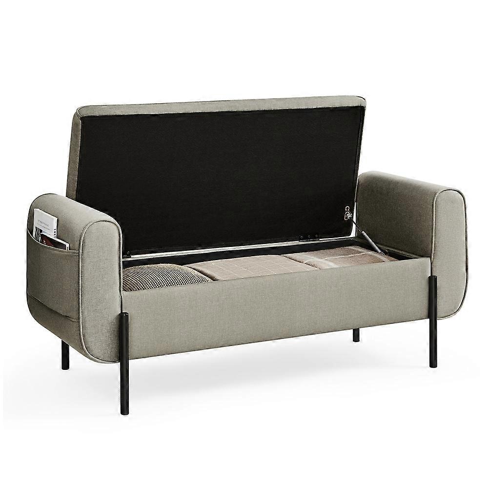 Storage Bench with Armrests 19.7"D x 50"W x 21.7"H