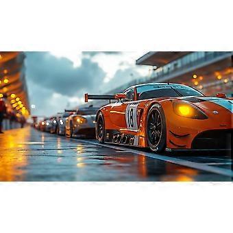 Race Cars Lineup on Track Sports Jigsaw Puzzle TU495