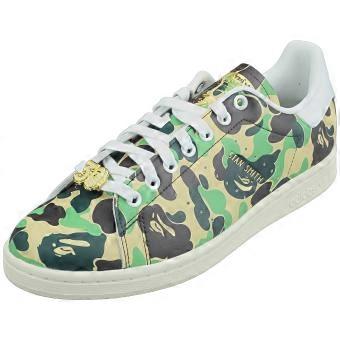 adidas Stan Smith Bape Mens Fashion Trainers in Camouflage