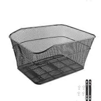 Metal Bike Basket Lightweight Bike Rear Basket with Mounting Brackets Strong