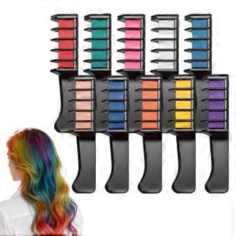 Hair Chalk Comb Set 10PCS – Washable Temporary Hair Color, Instant Vibrant Colors for Kids and Adults