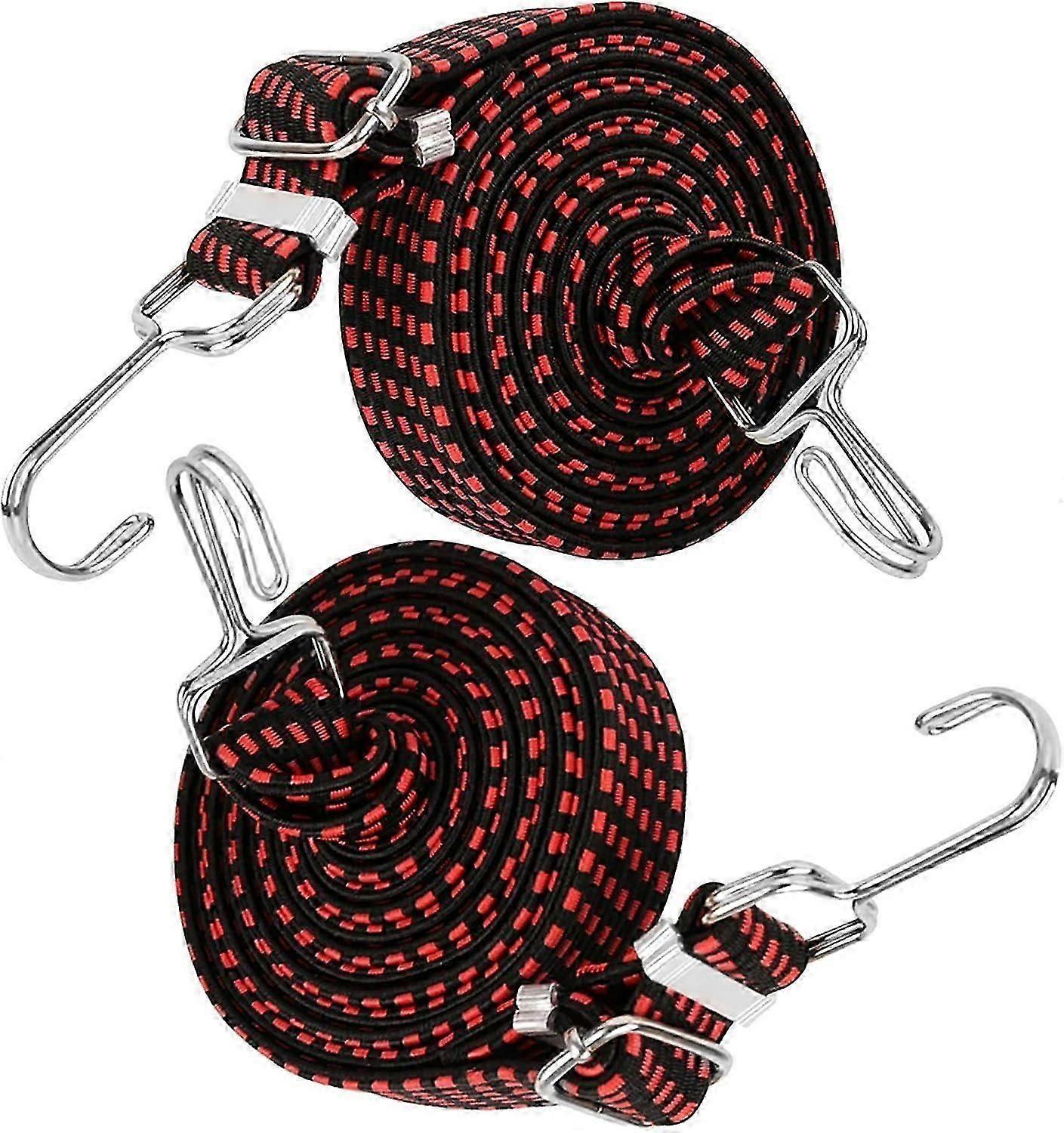 Elastic Tension Straps with Double Hooks - 1m Length