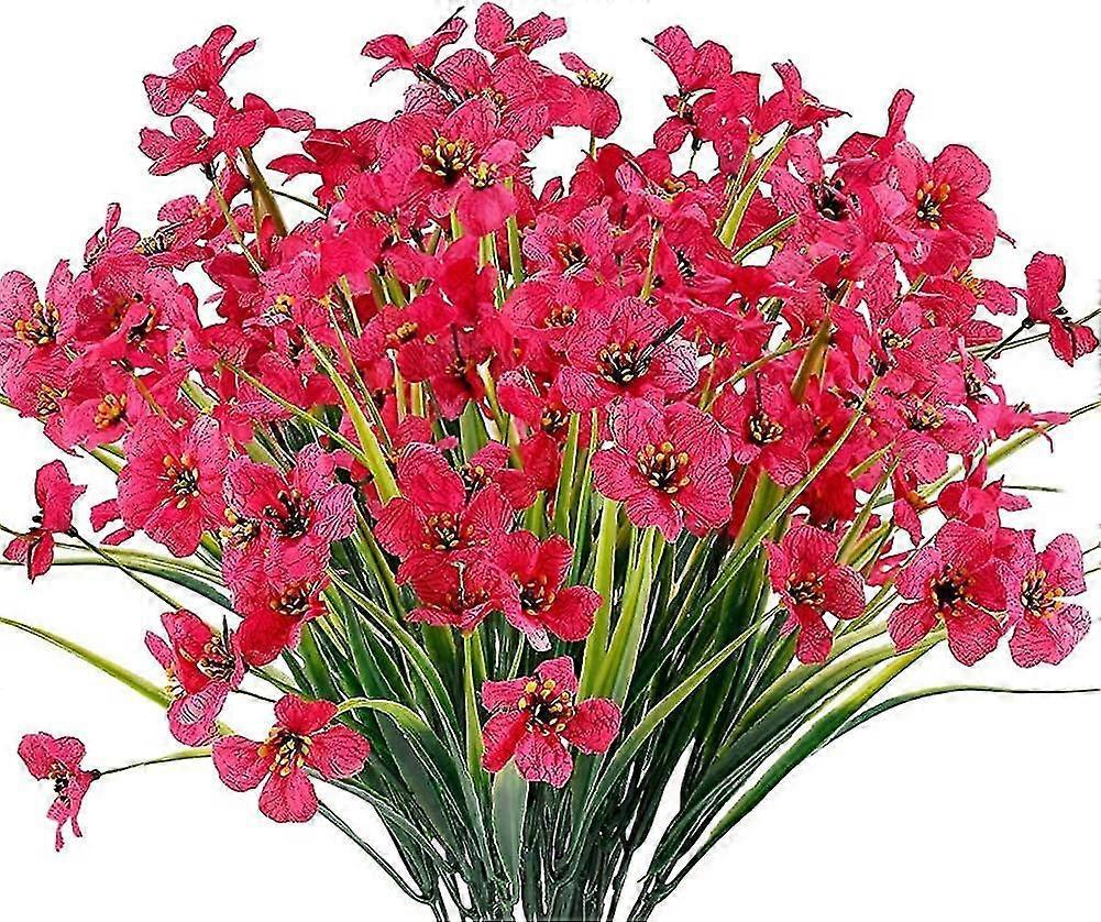 Lifelike UV-Resistant Violet Flower Set