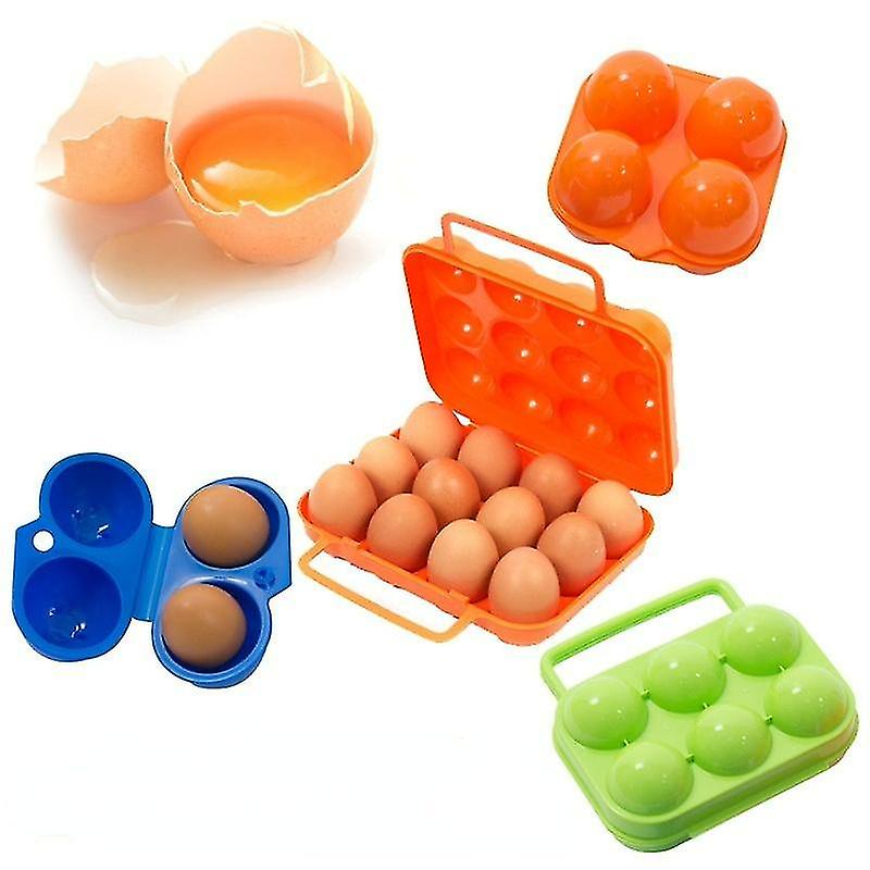 Conteneur d’oeufs Portable Porte-oeufs Camping Randonnée Pique-nique Bbq Boîtes de stockage d’œufs Voyage Porte-œufs