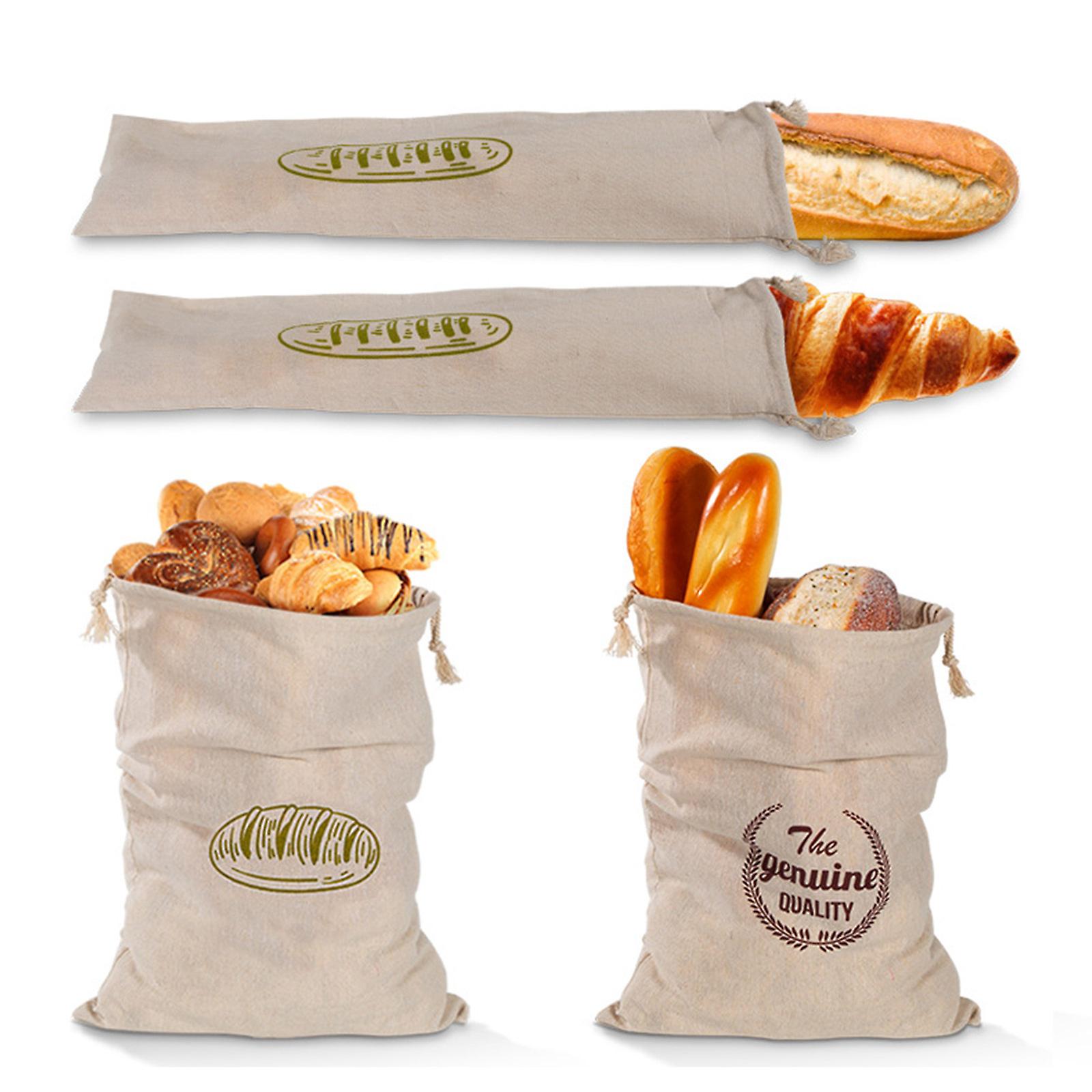 Reusable Bread Bag Linen Drawstring Bag for Ideal Gift for Bakers Eco-Friendly