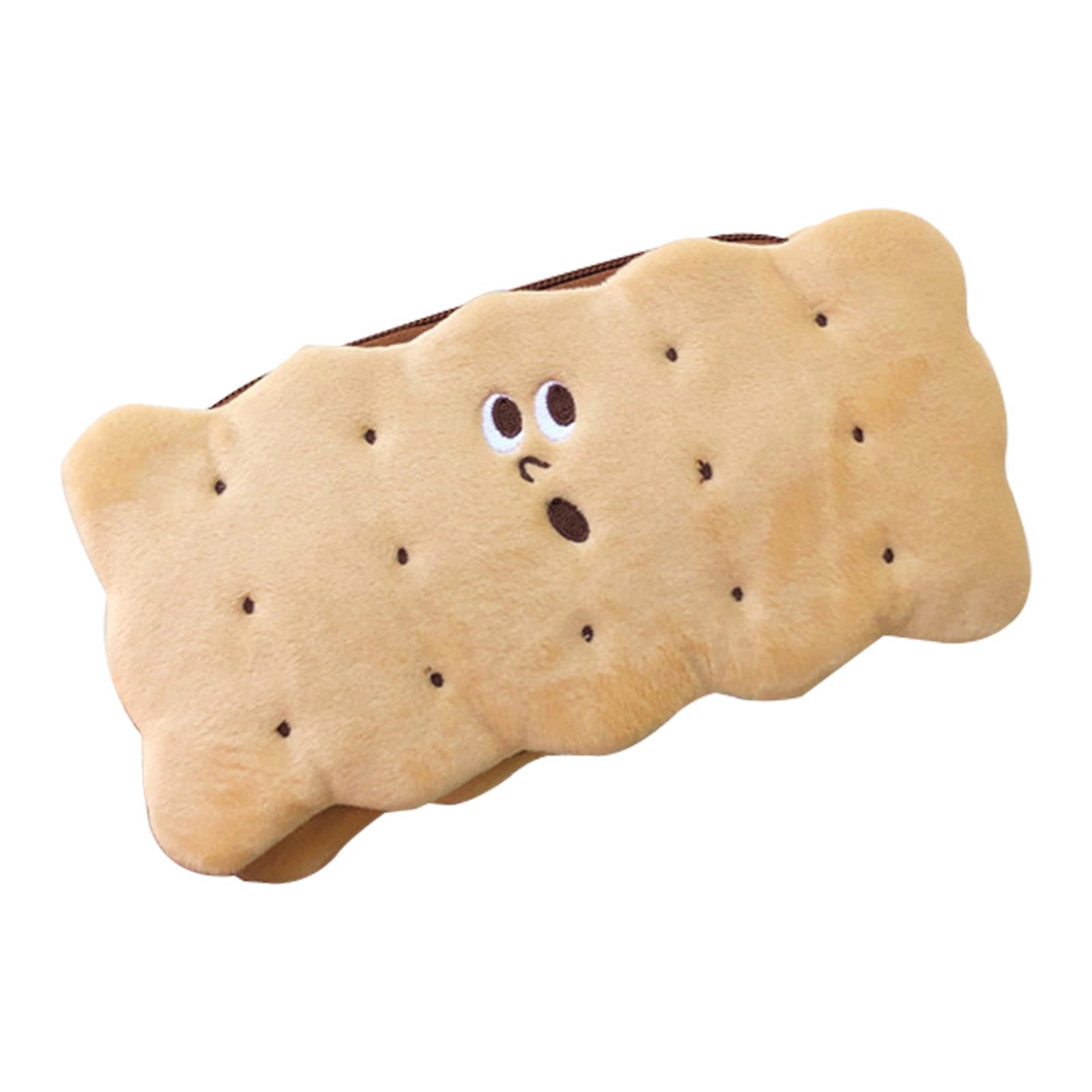 Cute Pencil Case Large Capacity Pencil Box Pouch Creative Biscuit Shape