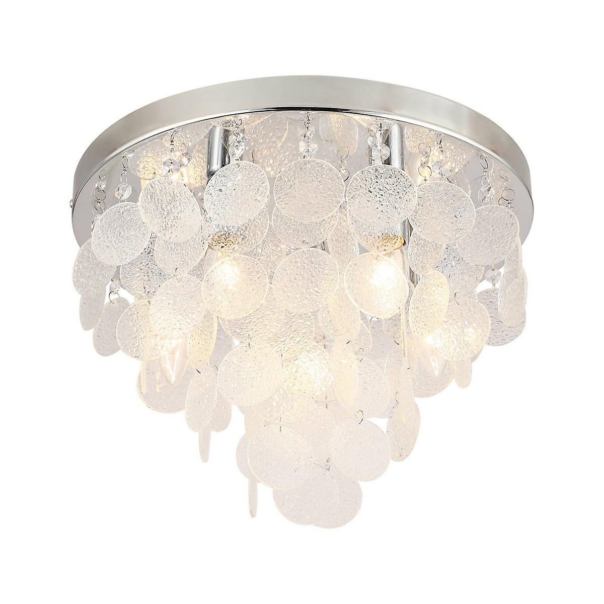 Zumaline Pardo Ceiling Light, Chrome, 8x E14