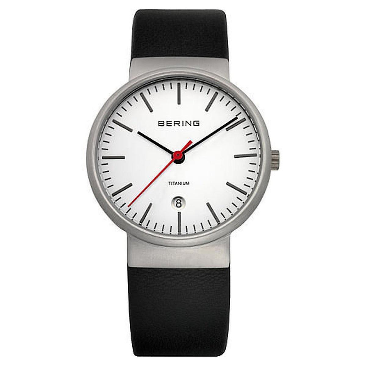 Bering 男士手表 Slim Classic - 11036-404 皮革