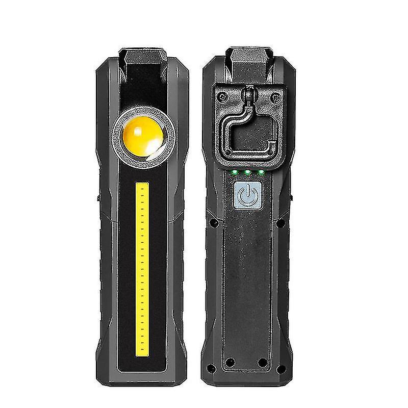 Led Work Light Rechargeable Cob Work Lights With Stand Hanging Hook With Magnetic Base 4 Modes Bright Led Flashlights Inspection Light For Car Repair
