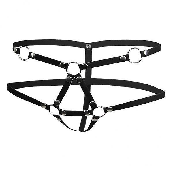 2xHerren Niet Jockstrap Unterwäsche T-Back G-String Slips Tanga Dessous Schwarz