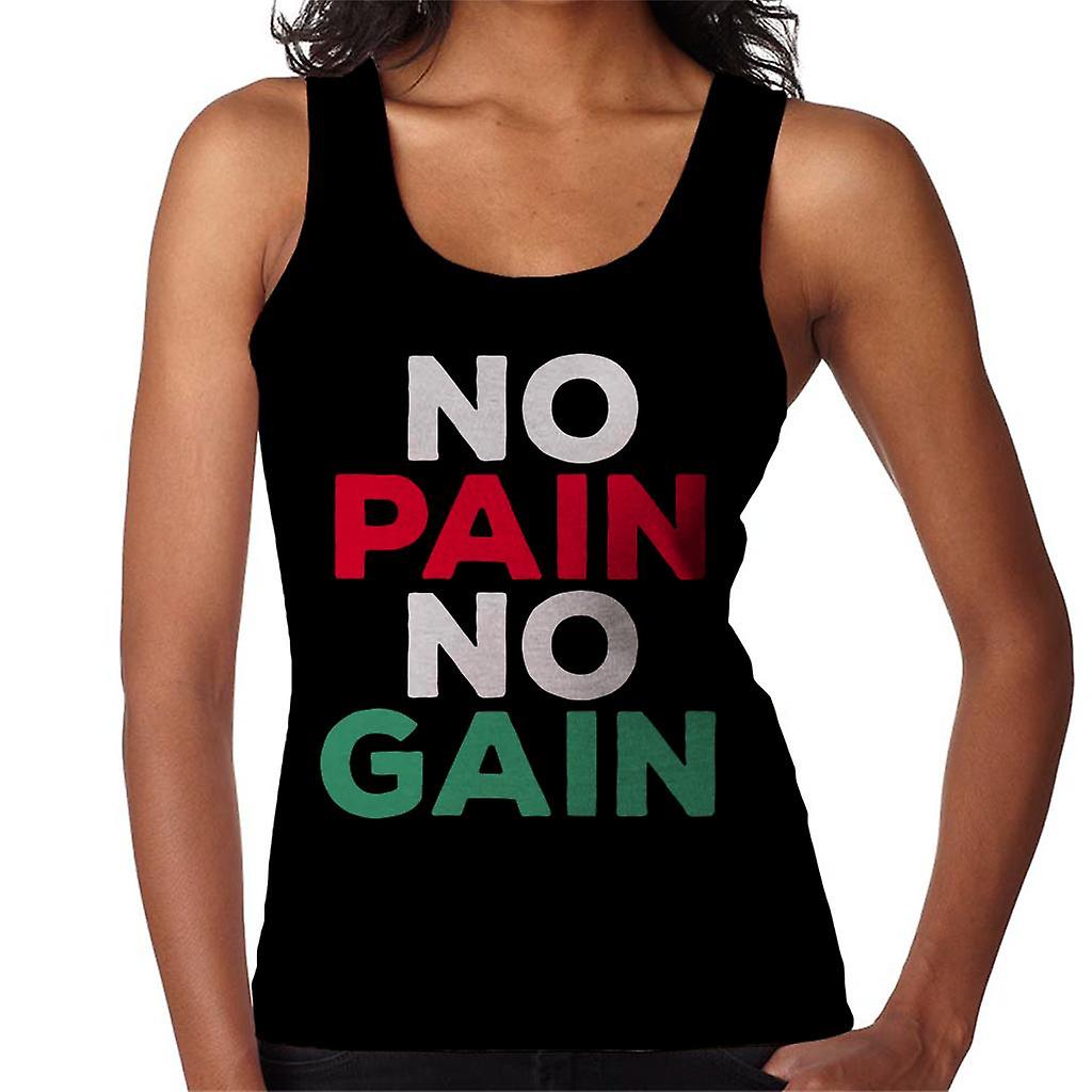 No Pain No Gain Text Women's Vest