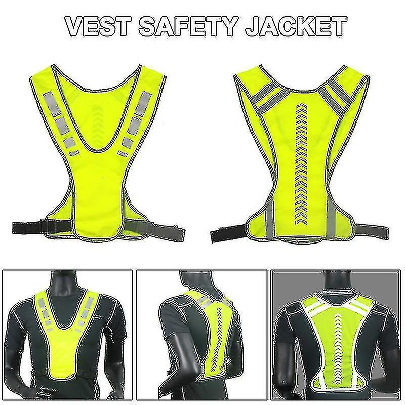 Reflective Vest Safe Jacket For Running Jogging Cycling Motorcycle Night