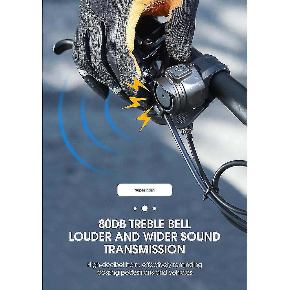 Electric Bike Horn,80db Electric Cycling With 150mah Battery Waterproof