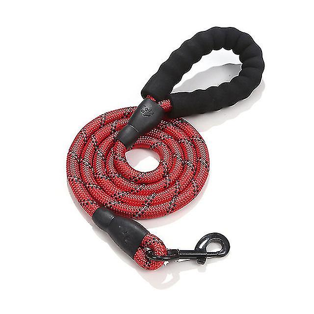 Pet Dog Leash With Comfortable Padded Handle And Highly Reflective Threads Walking Climbing Leash For Medium And Large Dogs