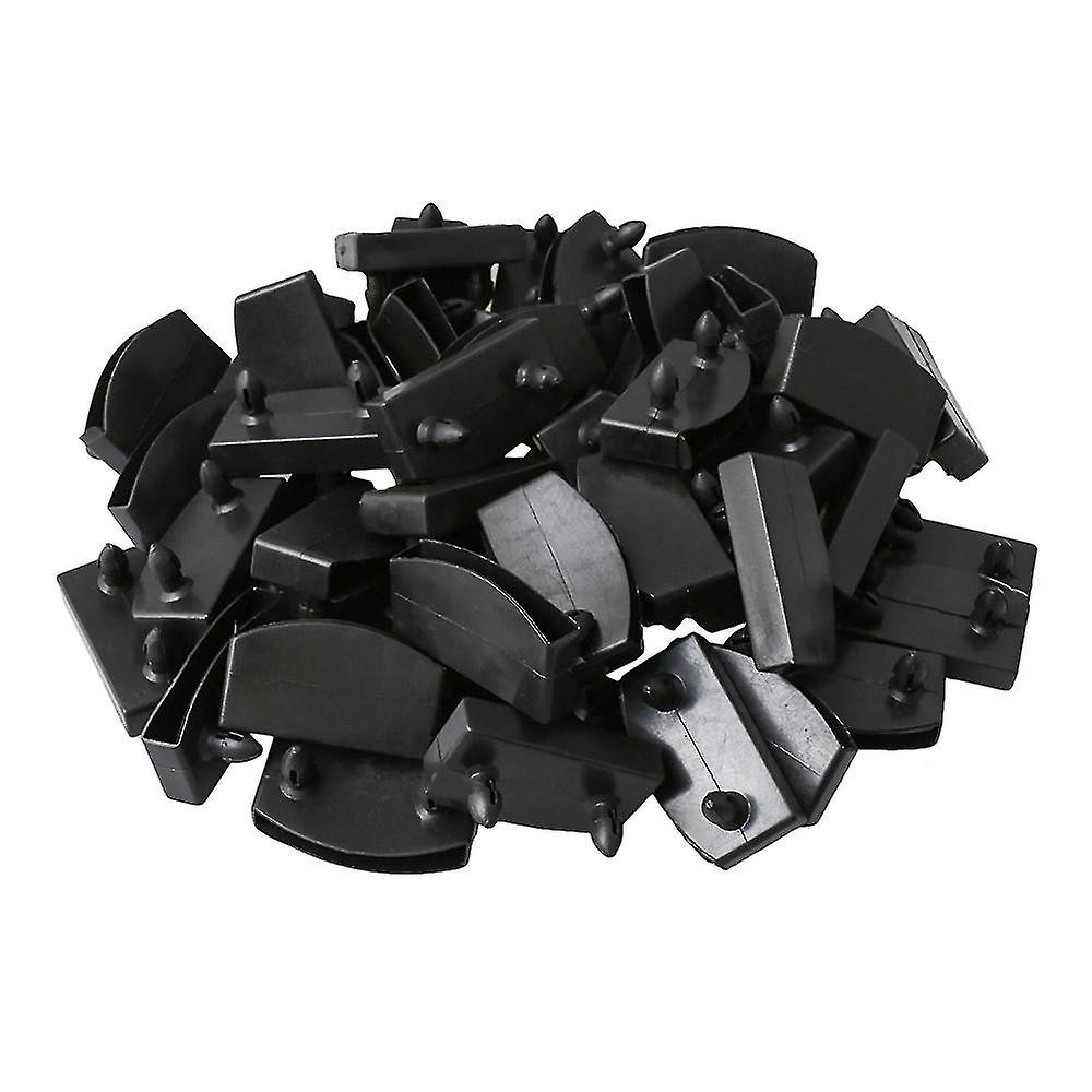 50pcs Bed Slat Plastic End Caps Holders 55mm Black -