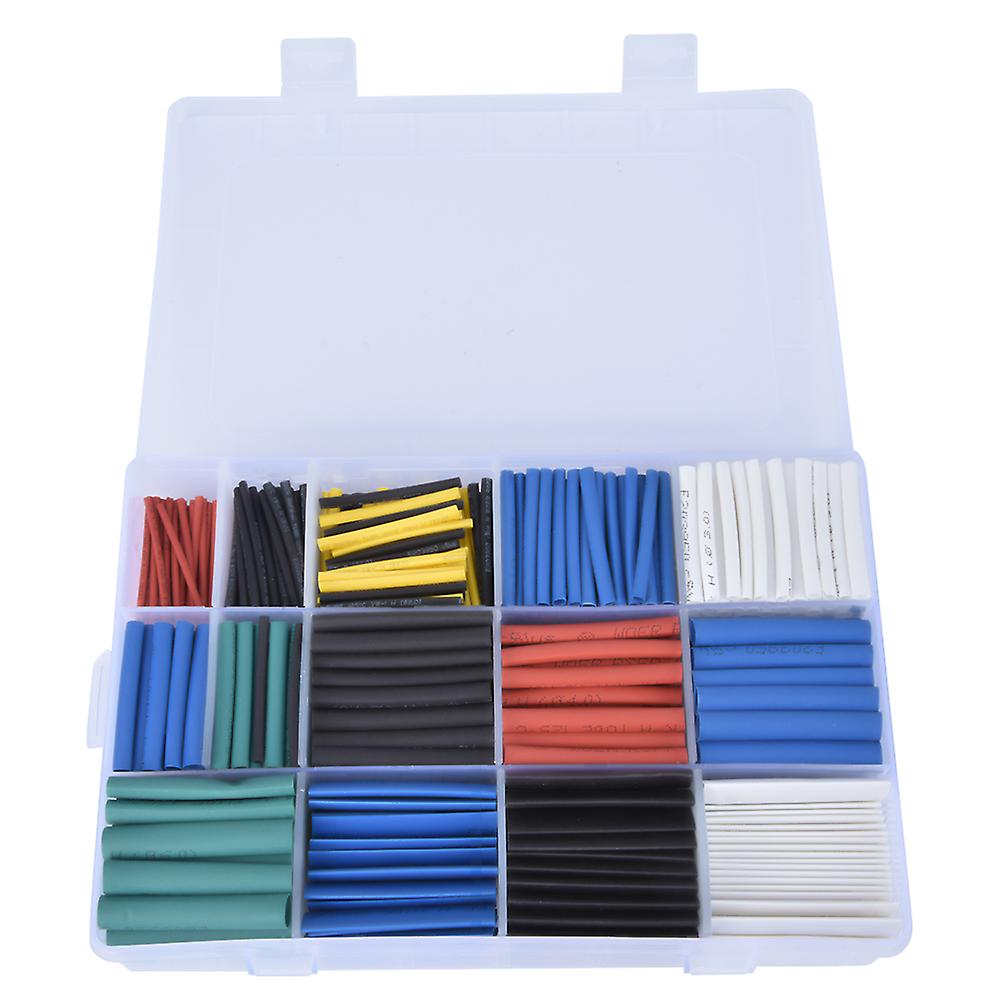 Fictory Heat Shrink Sleeving Fictory 670pcs Polyolefin Heat Shrink Tube Set, Waterproof Wire Cable Protection Sleeve, Various Sizes for Electrical
