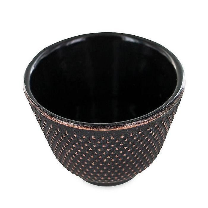 Black & gold cast iron incense holder bowl