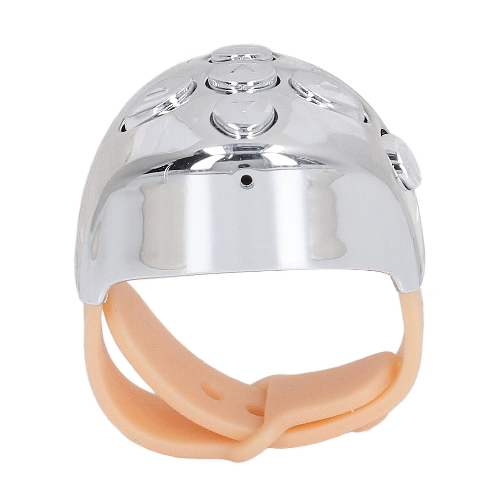 Bluetooth Remote Control Scroll Ring App Page Turner Camera Remote Shutter Selfie Button for Cell Phone Silver