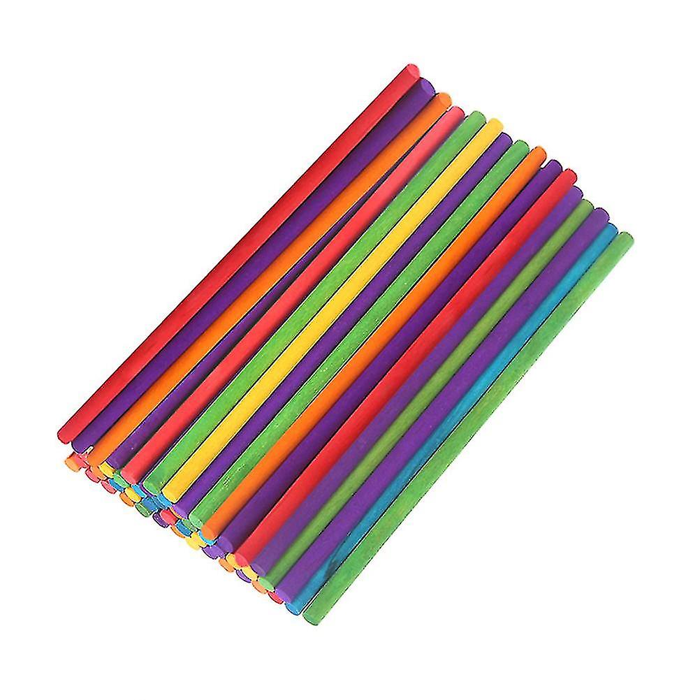 50pcs ζωηρόχρωμα ρυθμικά ραβδιά ρυθμού ξύλινων ραβδιών ρυθμού μουσικής αντικατάστασης ραβδιών ρυθμού