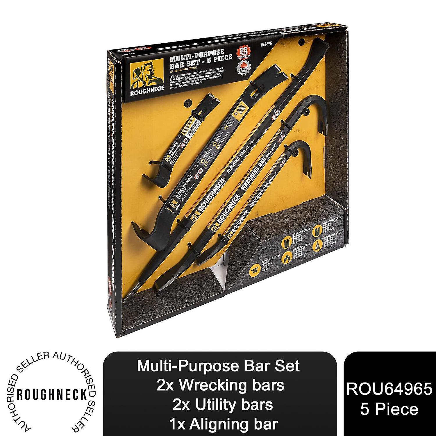 Roughneck ROU64965 Multi-Purpose Bar Set - 5 Piece