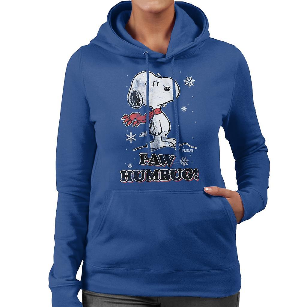 Amendoim pata de Natal Humbug Snoopy mulheres ' s camisola com capuz