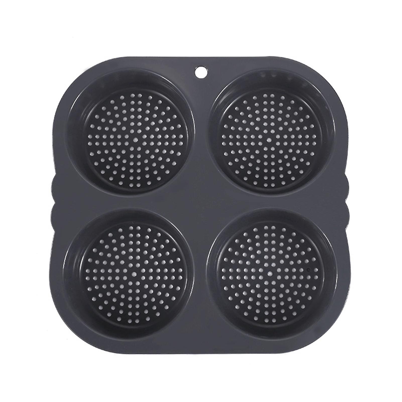 Hollow Silicone Hamburger Bun Pan Easy Cleaning Bread Making Pan for Buns Loave