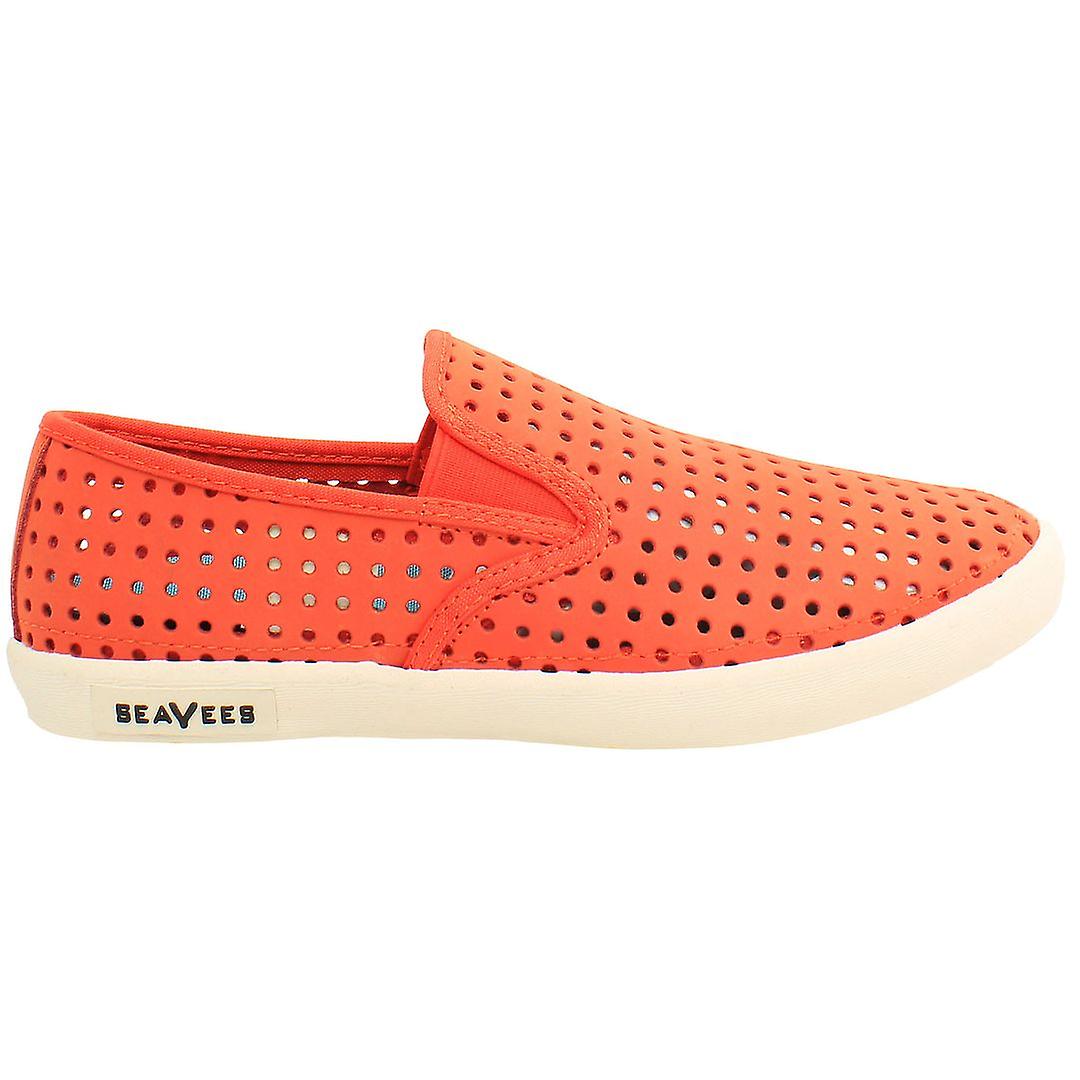 Seavees Baja Portal Slip-On Orange Synthetic Womens Plimsolls BAJA_SLIP_PORTAL_AF_POPPY