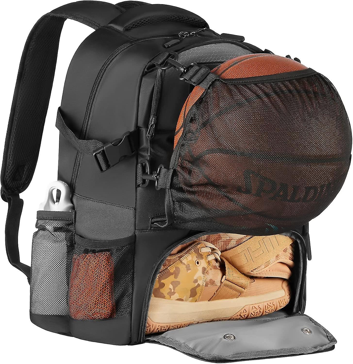 Basketball Backpack (with Net For Basketball Football), Boys School Backpack For 15.6 Inch Computer-eyzi