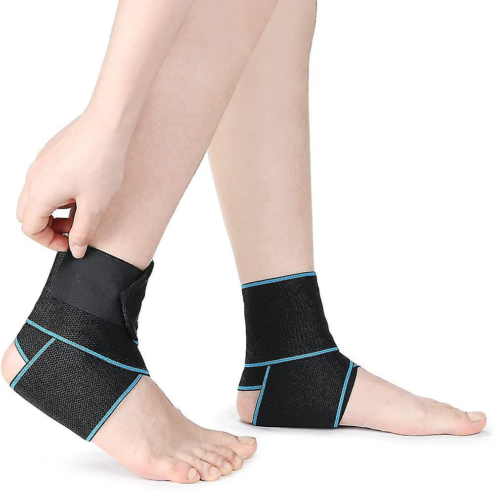 Ankle Support, 2 Pack Adjustable Breathable Ankle Brace With Non-slip Silicone