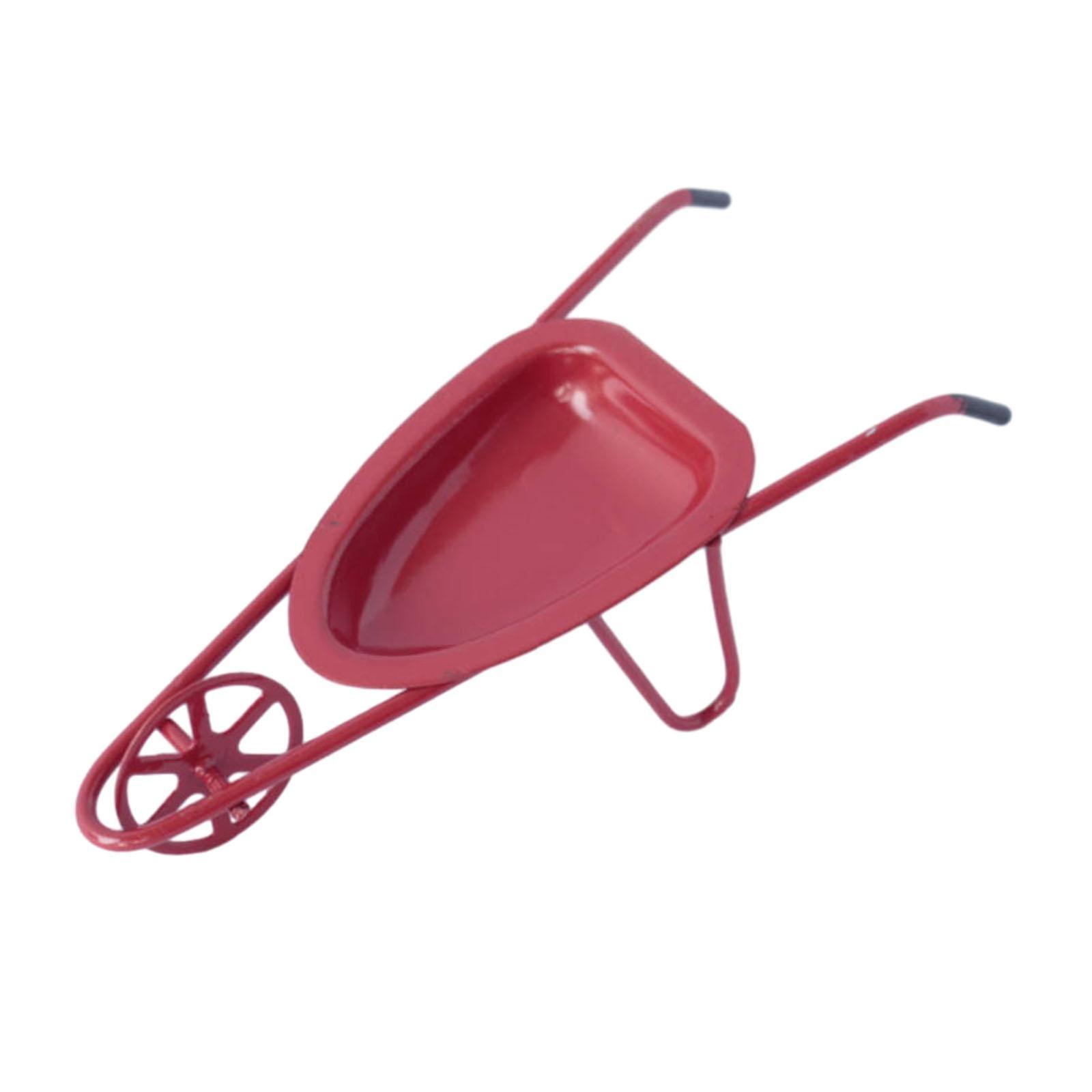 1:12 Nukkekoti Kottikärrymalli Lapset teeskentelevät leikkilelua, simuloituja kohtauksia Miniatyyri puutarhakärry rakennuksen asetteluun