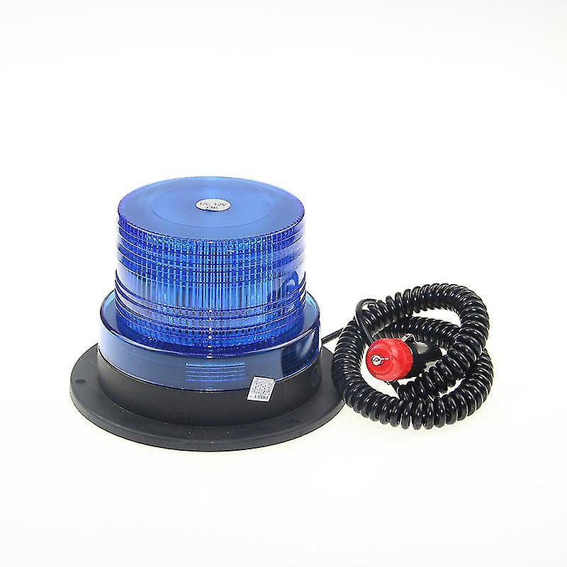 12V/24v Led Blue Color Car Vehicle Police Warning Light Flashing Beacon Led Strobe Emergency Lighting Lamp With Magnetic Mounted