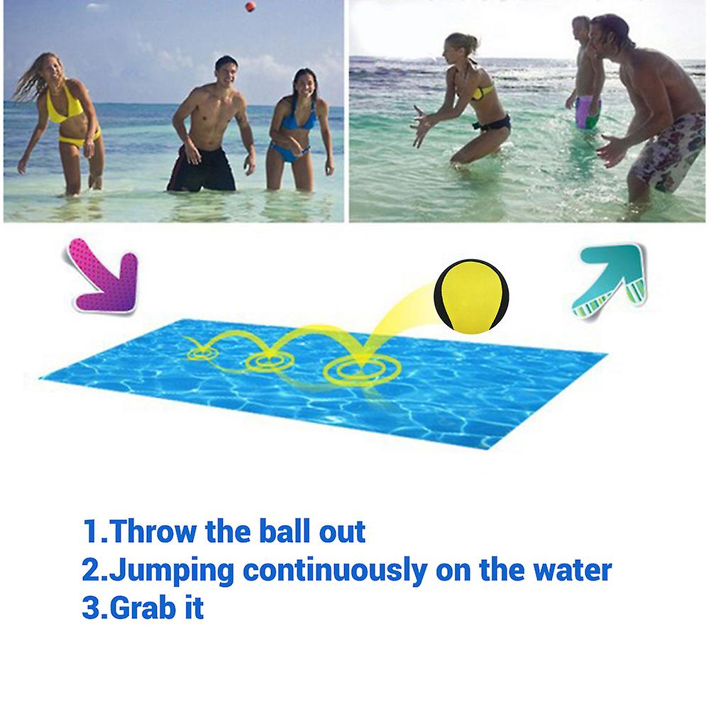 2stk vand hoppebolde surfe vandbolde hoppe skimming bolde sjov bold pool spil Pool Sea Lake Beach legetøj