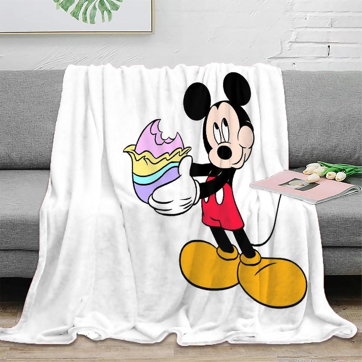 SHAARI Mickey Mouse Fleece Throw Blanket,Fluffy Soft Couch Blankets Warm Bed Flannel Blanket 3D Cartoon Mouse Travel Plush Blankets for Bedroom Living