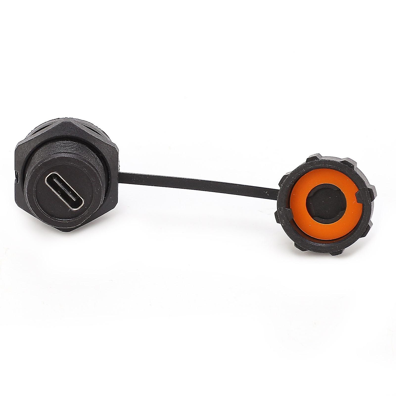 Waterproof Threaded Female Panel Mount USB Connector Socket E10TPCTFFF