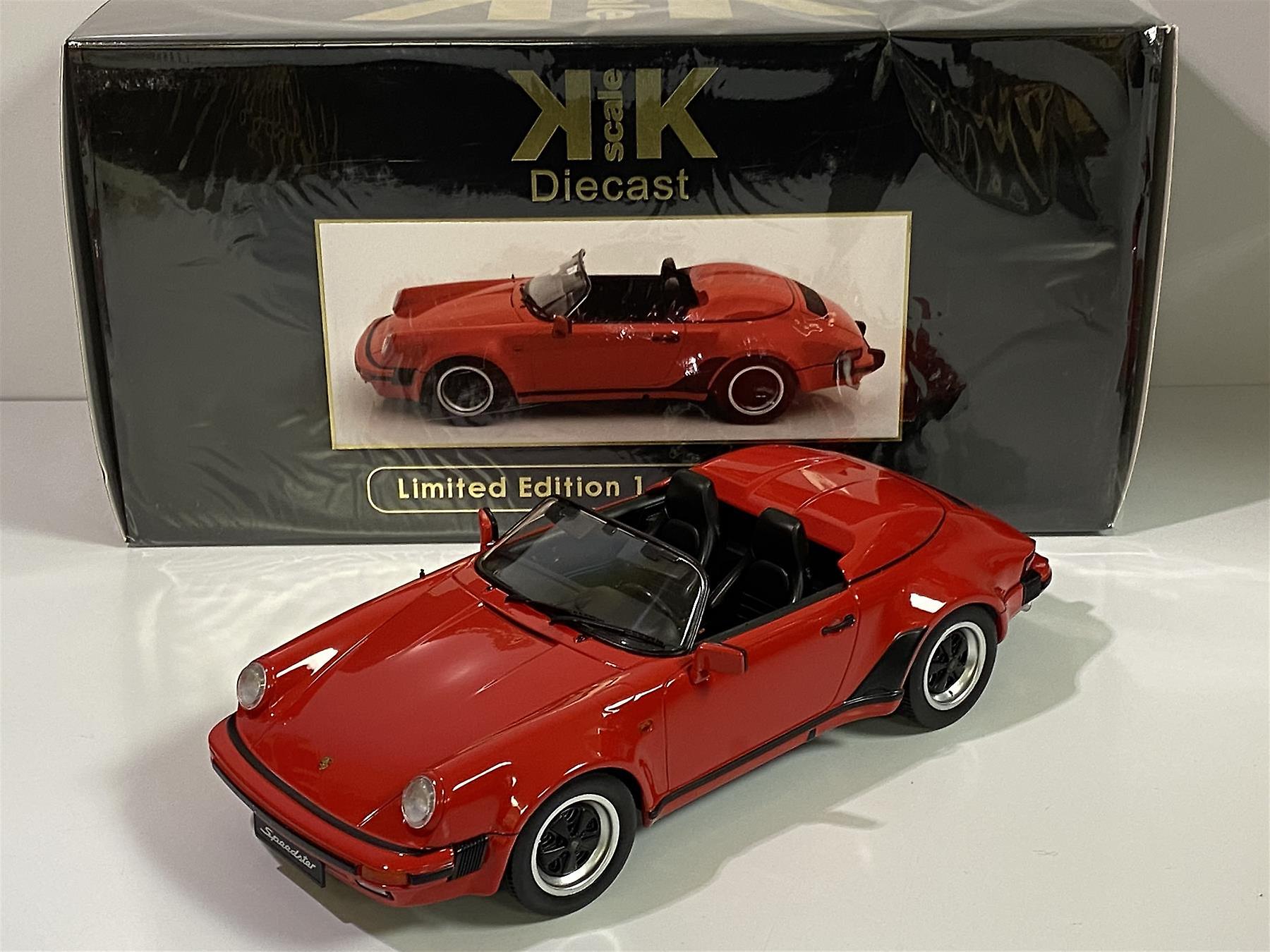 1989 Porsche 911 Targa Speedster Red 1:18 Scale KK Scale 180451