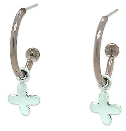 Ti2 Titanium Plus Charm Hoop Earrings - Light Green