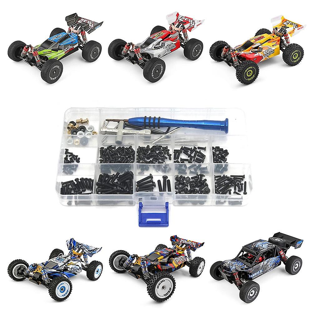 300pcs M2 M2.5 M3 Screw Fastener Kit Cross Sleeve Hex Wrench Swing Arm Pin Screws for Wltoys 144001