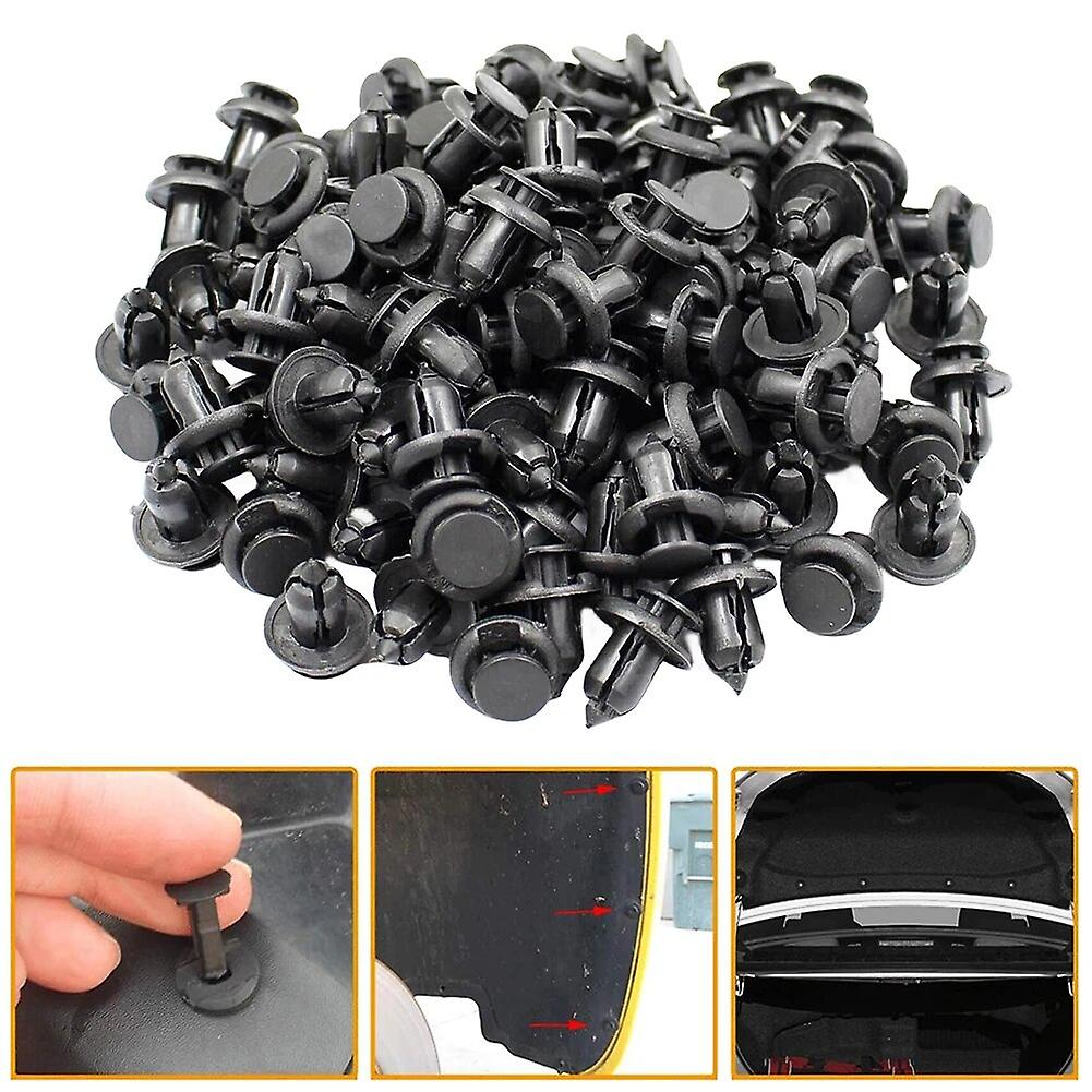 Bumper Clip Retainer Screw 10mm Car Bumper Rivet Black Door Panel Fender Liner Retainer Clip Plastic Auto Bumper Fender Buckle