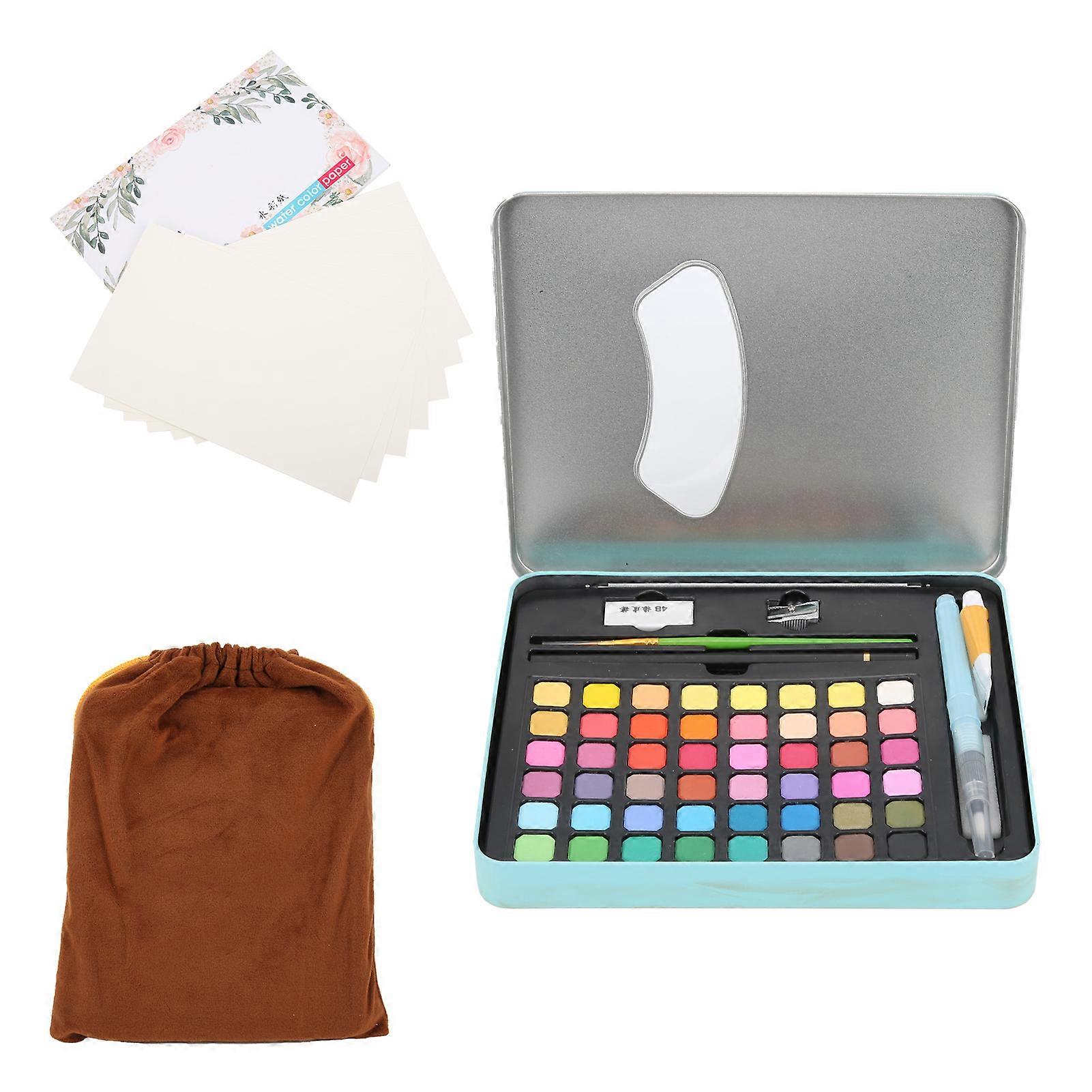 Watercolor Paint Set Solid 48 Colors Portable Palette Painting Book For Graffit Design
