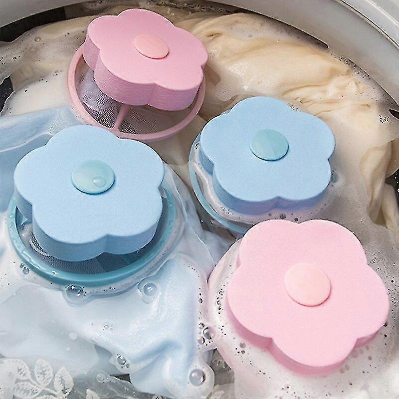 4Pcs Machine à laver Filtre à poils Flottant Pet Fur Peluche Épilation Attrape-cheveux Réutilisable Mesh Dirty Collection Pouch Cleaning Balls