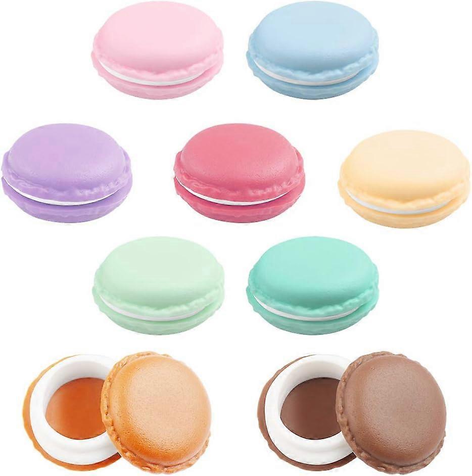 9pcs Mini Macaron Storage Box, Colorful Macaron Shape Storage Box Cut