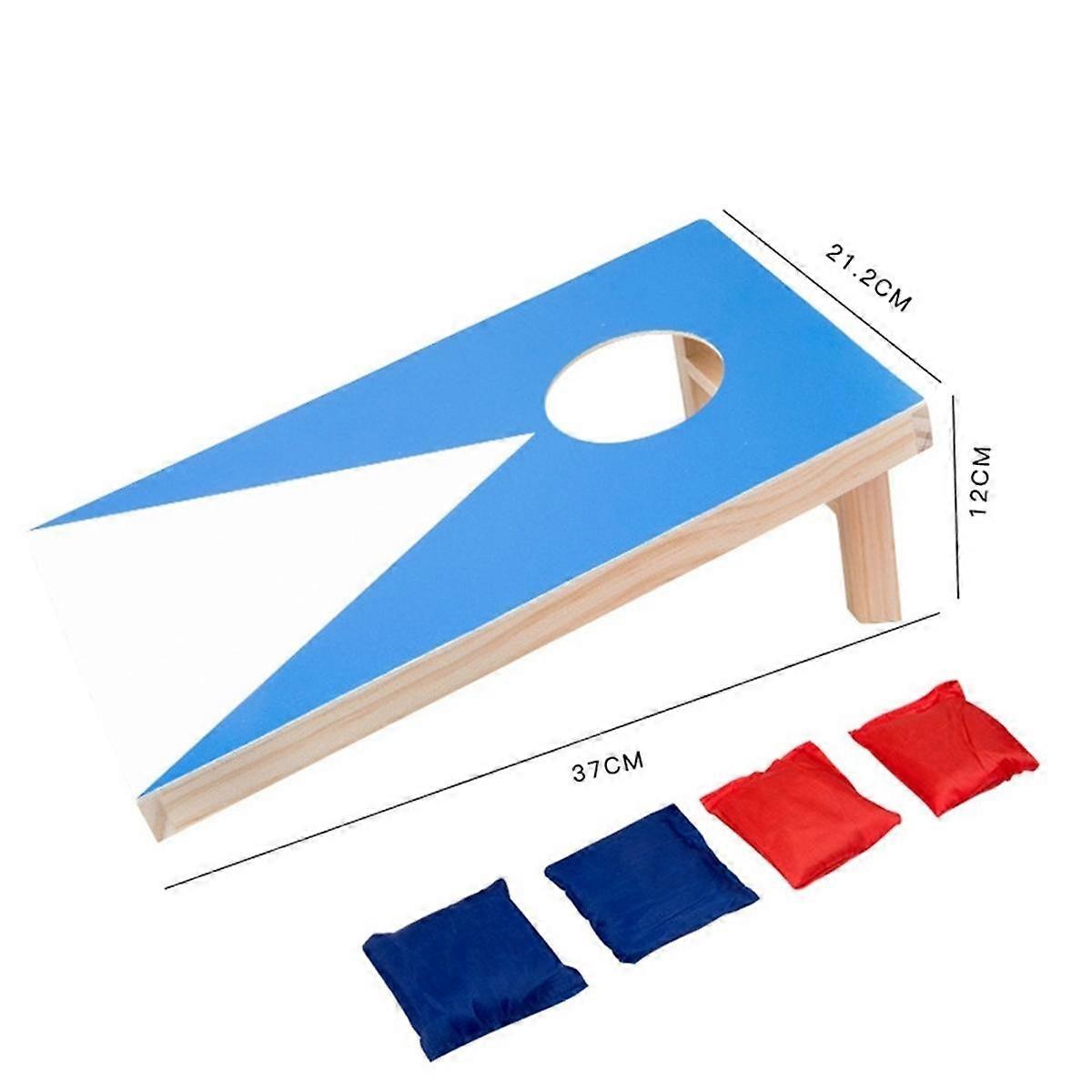Cornhole Game Set with 4 Bean-Bags - Great for Indoor & Outdoor Play,Perfect Bag-Toss Game for Your Child Blue