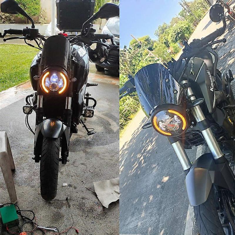 4.5-Inch Vintage LED Motorcycle Headlight – High / Low Beam – Round – Unbranded – Made In China