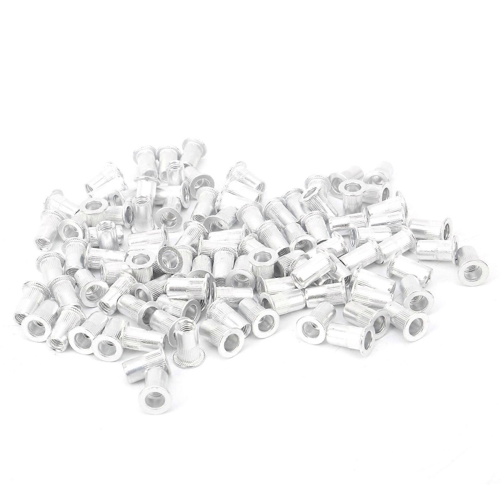 100pcs Pull Riveting Nuts Aluminum Flat Head Vertical Hardware Accessories Wj30045m5