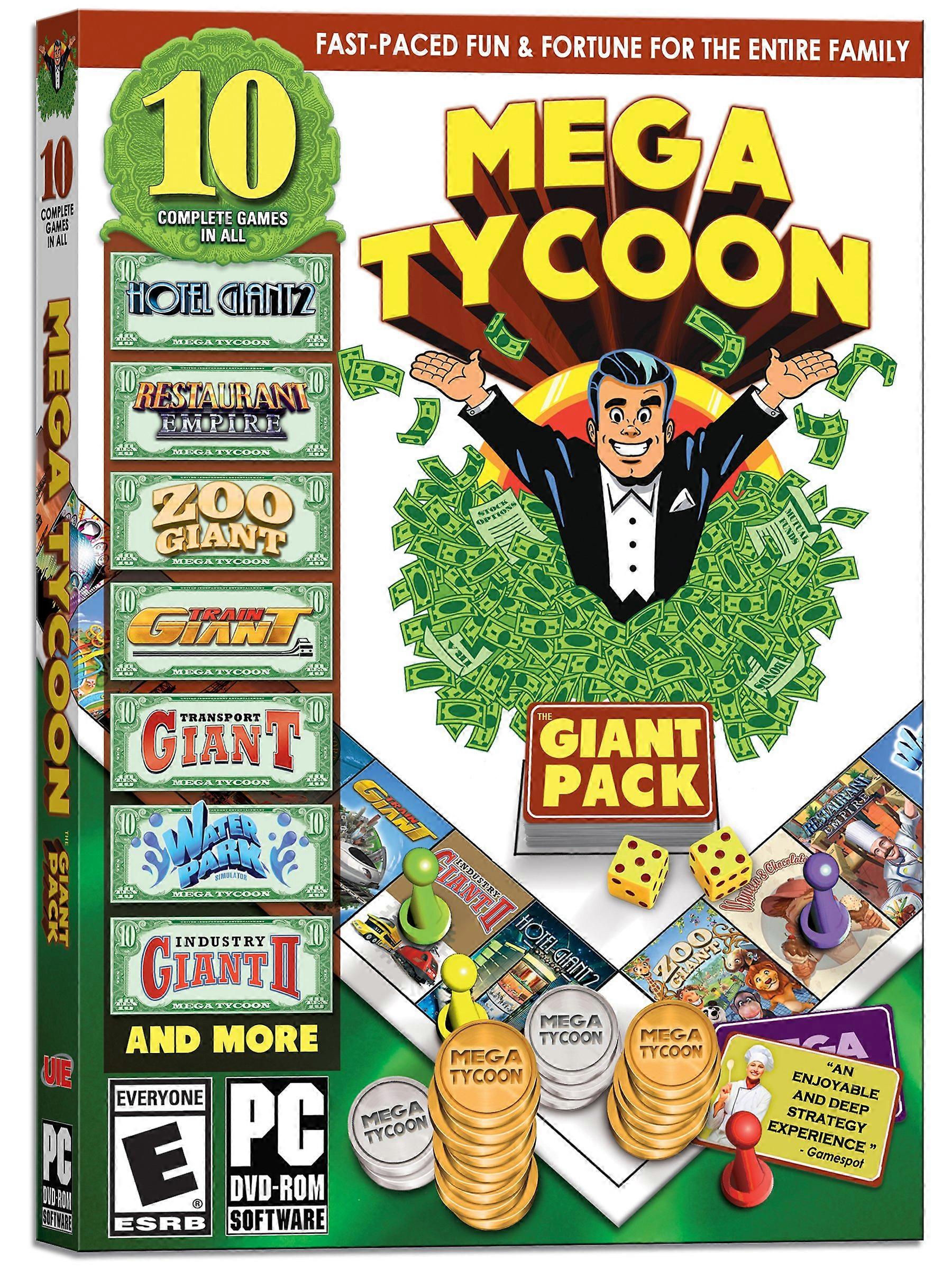 Mega Tycoon The Giant Pack - 10 Complete Games in All - PC CD - New & Sealed