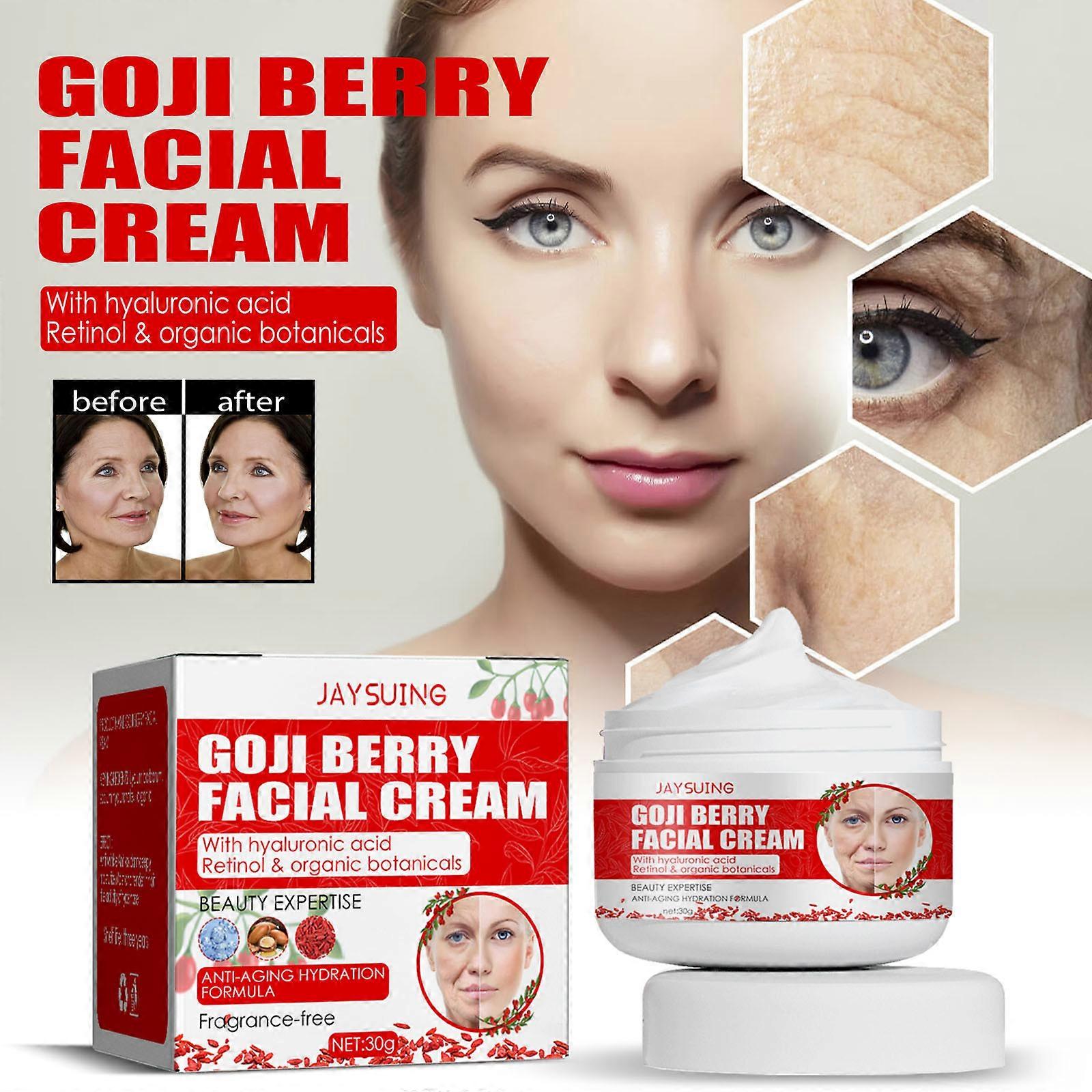 Face Cream With Wolfberry, Invigorating Moisturizer With Effect Against Wrinkles And Dark Circles Cream With Folic , Firming Face Cream