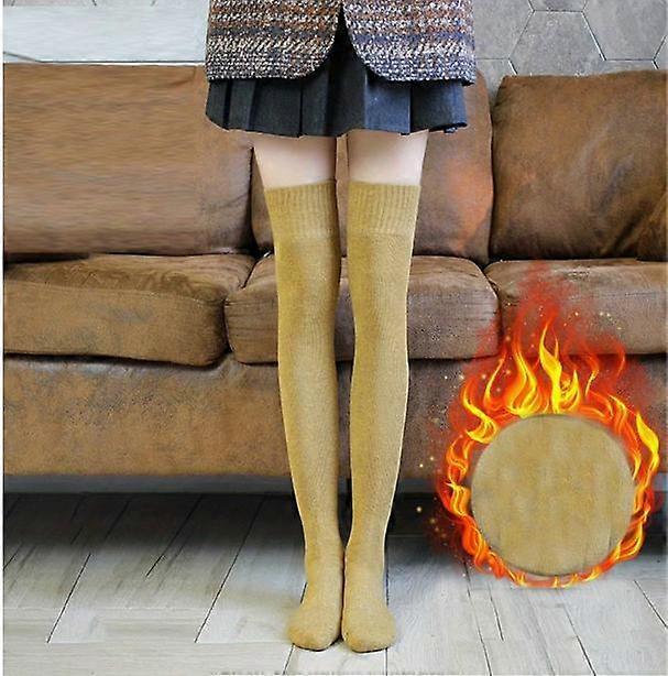 1 pair of ginger thickened and warm stockings