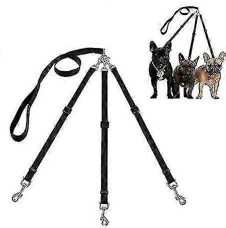 Heavy Duty Tangle Free 3/three Way Dog Coupler Leash With Padded