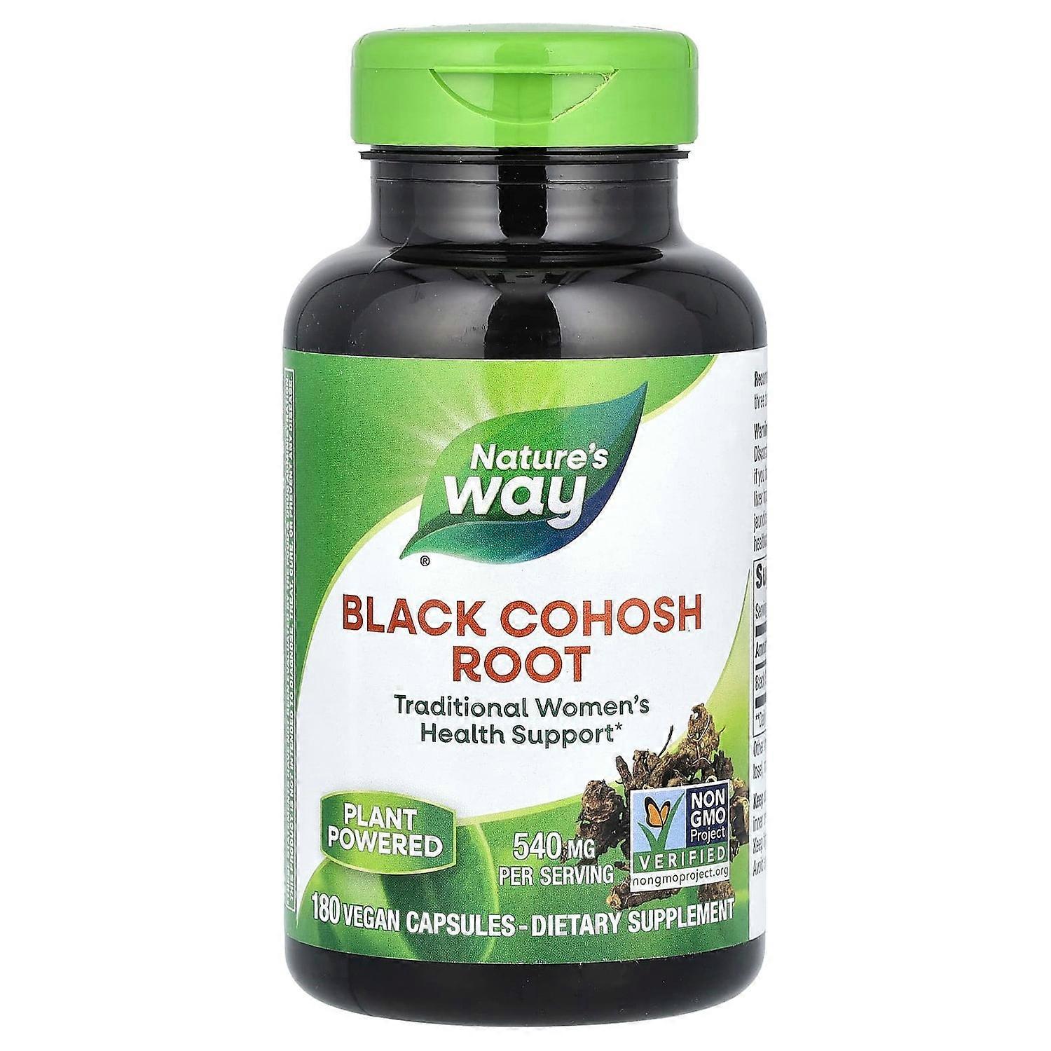 Nature's Way, Black Cohosh Root, 540 mg, 180 Vegan Capsules