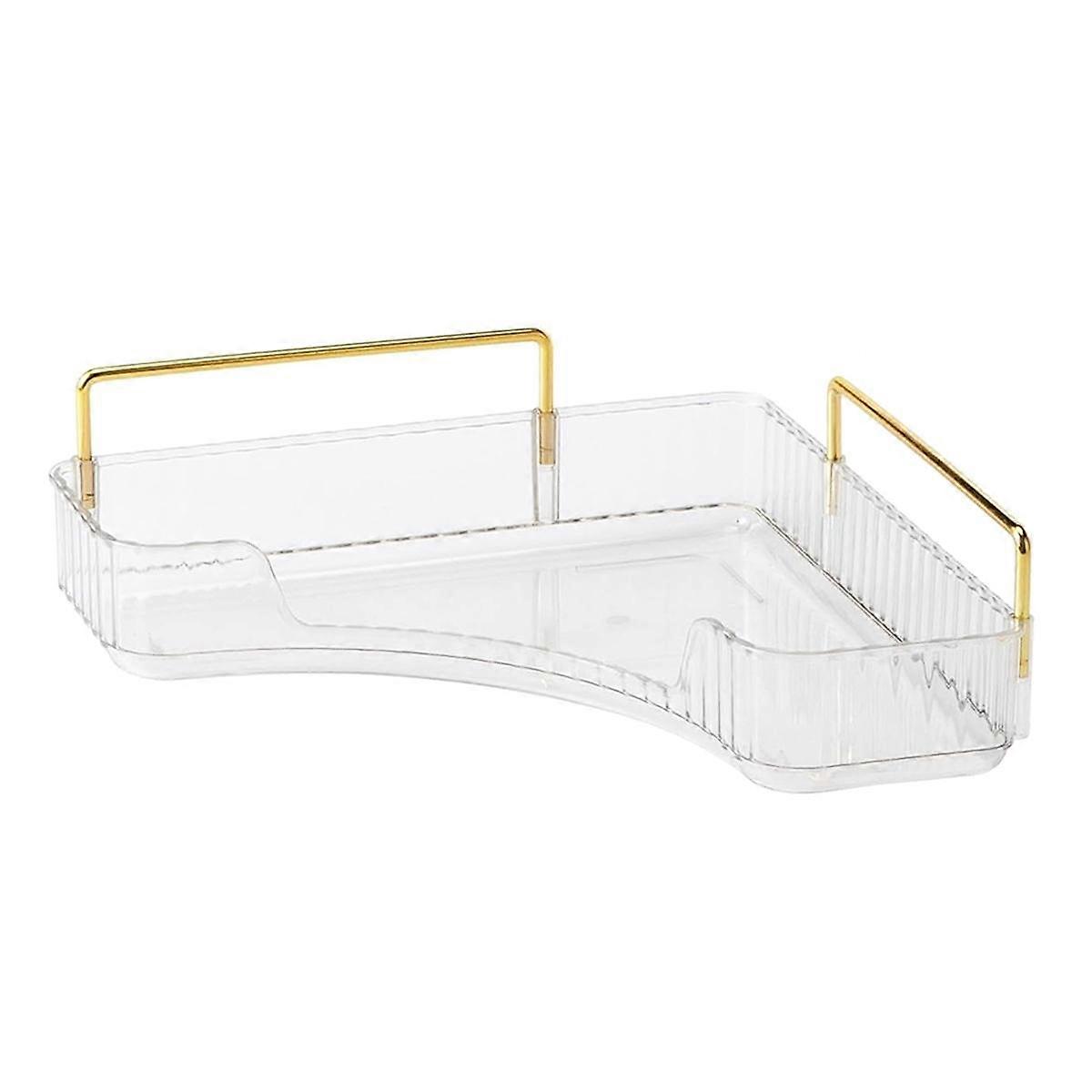 Corner Bathroom Counter Organizer Bathroom Countertop Shelf Makeup Organizer for Vanity Perfume Tray for Corner StorageC